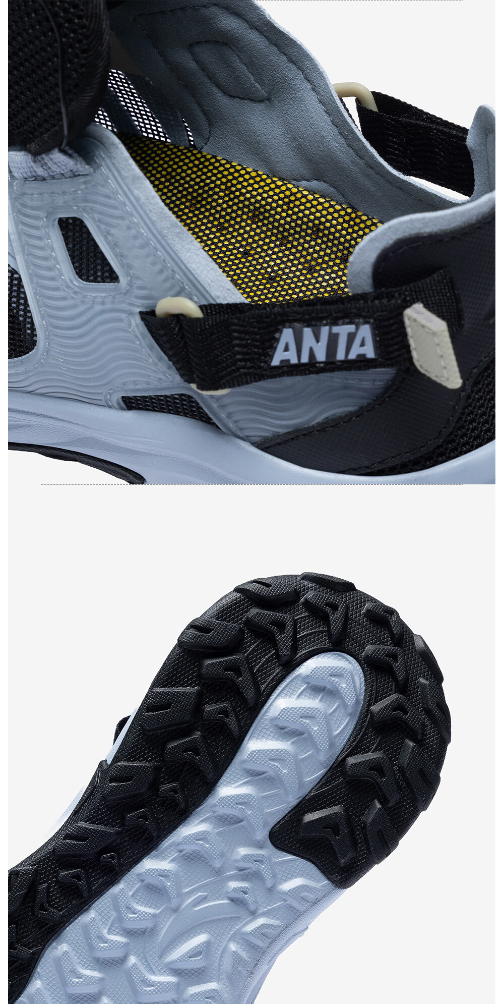 Anta Kids Sports Sandals Boys Big Kids 2026 Summer Breathable Lightweight Water Shoes PRO Beach Sandals A12626908 31